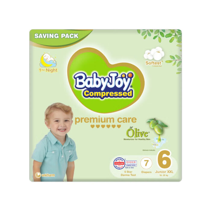 Olive Tape Diaper, Size 6, Junior XXL, 16-25 Kg - Image 1