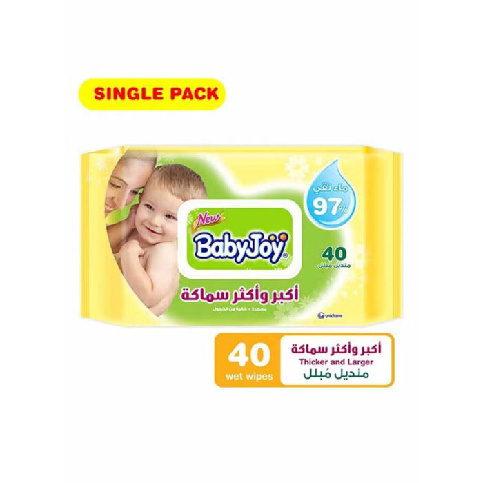 Thick and Large Wet Wipes, Scented, 40 Wipes - Image 1