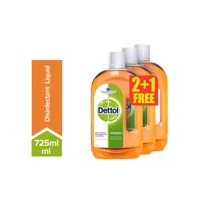 Anti-Bacterial Antiseptic Disinfectant Cleaner Pack of 3 Light Brown 3x725ml - Image 1