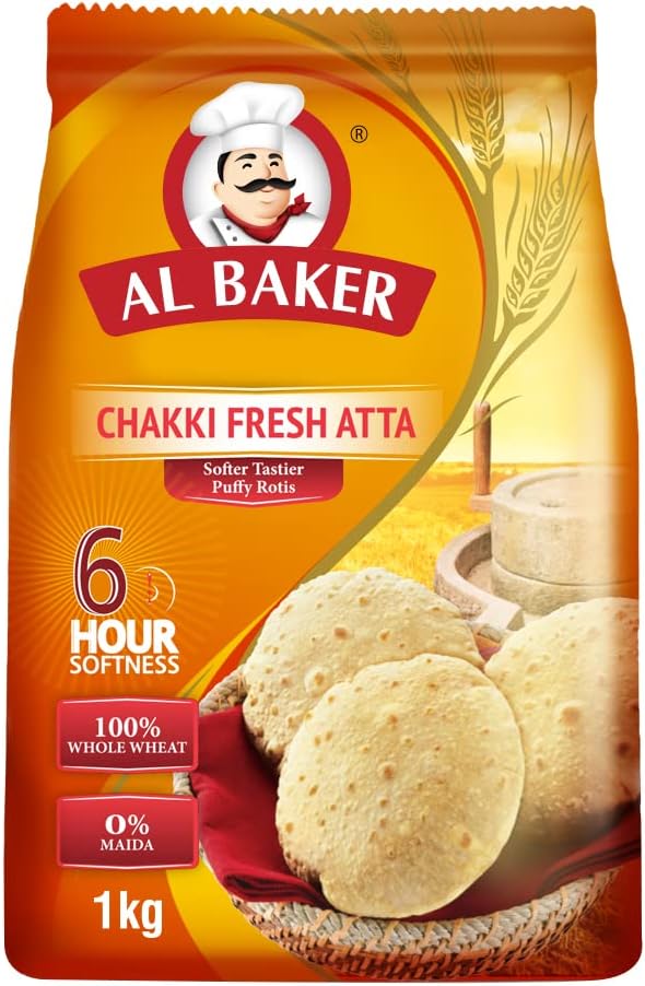 61osTbZpnQL._AC_SX679_ AL BAKER CHAKKI FRESH ATTA 1KG - Image 1
