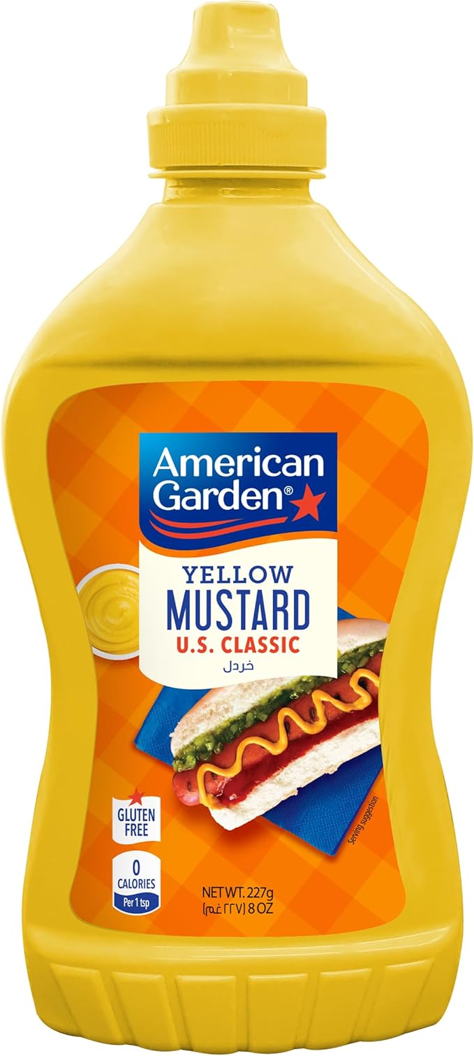 American Garden U.S. Mustard Original, Gluten-Free, Vegan, 227g American Garden U.S. Mustard Original, Gluten-Free, Vegan, 227g