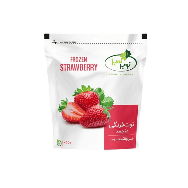 6260257500539 Frozen Strawberry Nobar Sabz 400g - Image 1